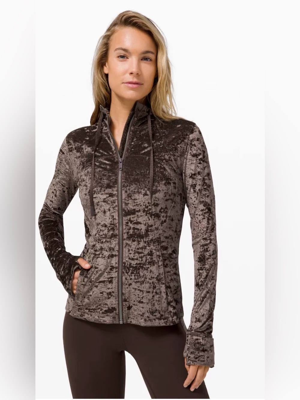 Lululemon Hooded Define Jacket *Crushed Velvet French Press 8
